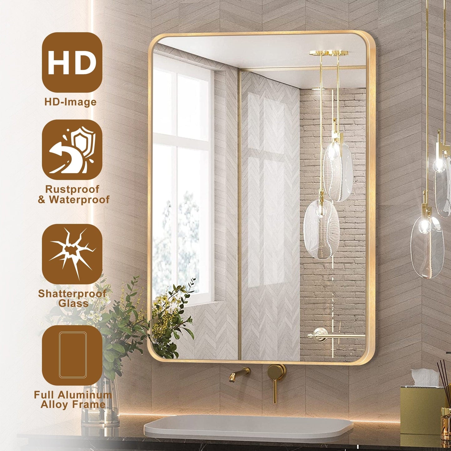 Miroir sur pied moderne pleine longueur