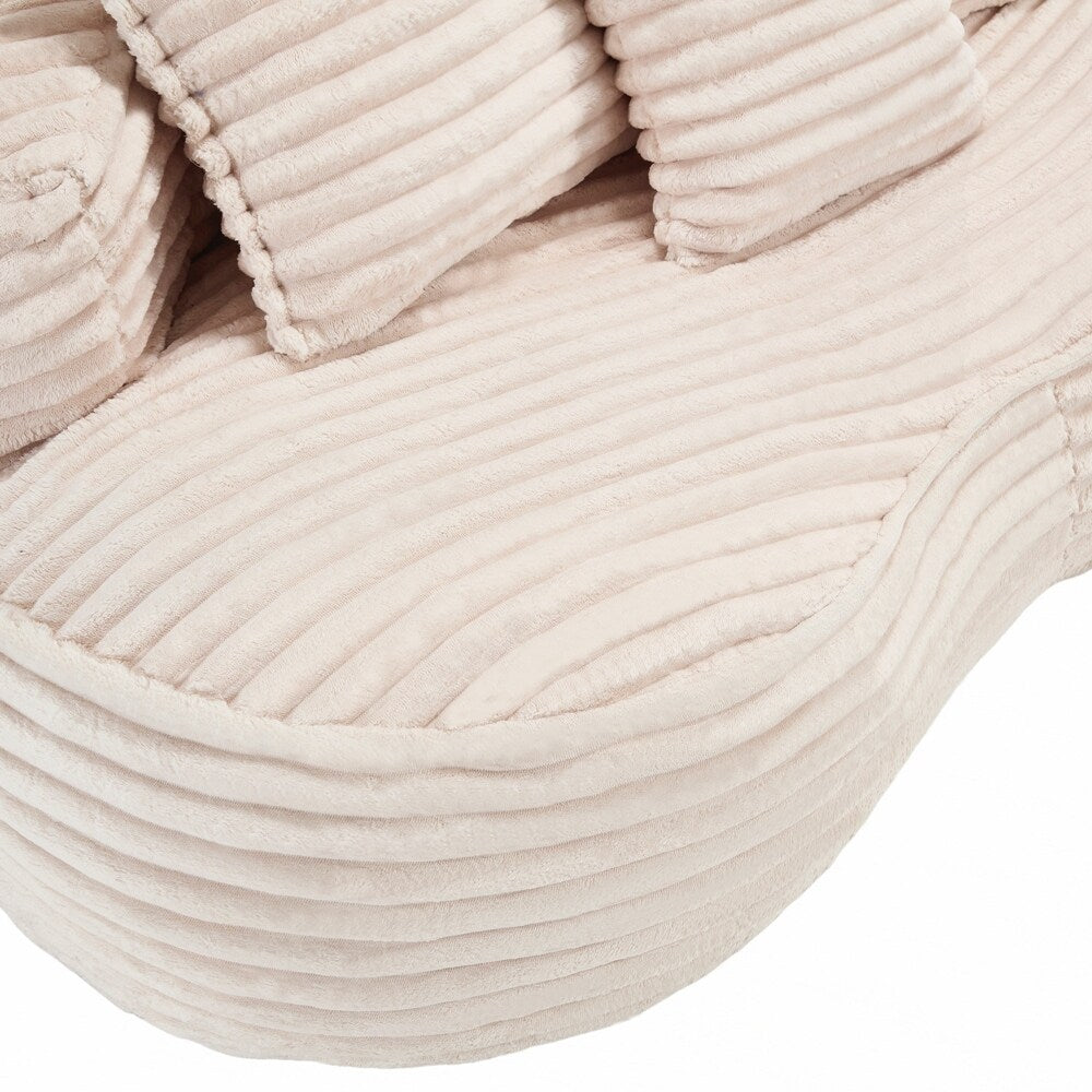 Canapé confortable et durable, fauteuil poire à dossier haut pour adultes et enfants - 2 places