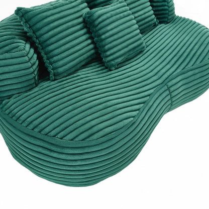 Canapé confortable et durable, fauteuil poire à dossier haut pour adultes et enfants - 2 places
