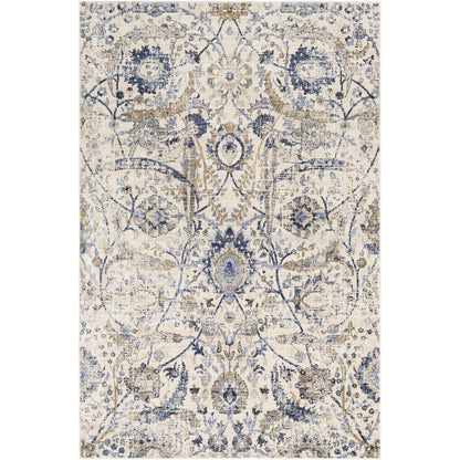 Tapis Livabliss Indigo à médaillon traditionnel revisité