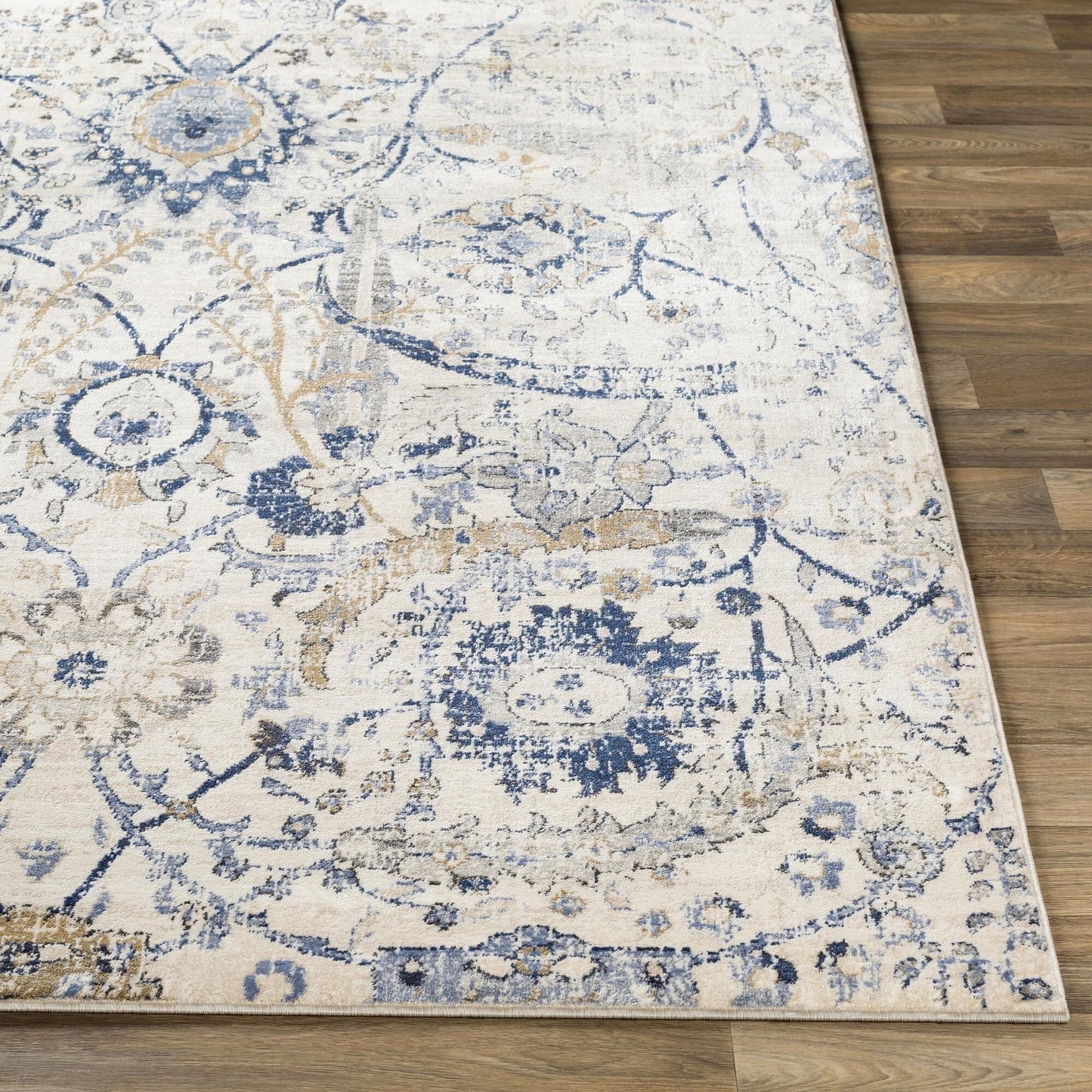 Tapis Livabliss Indigo à médaillon traditionnel revisité