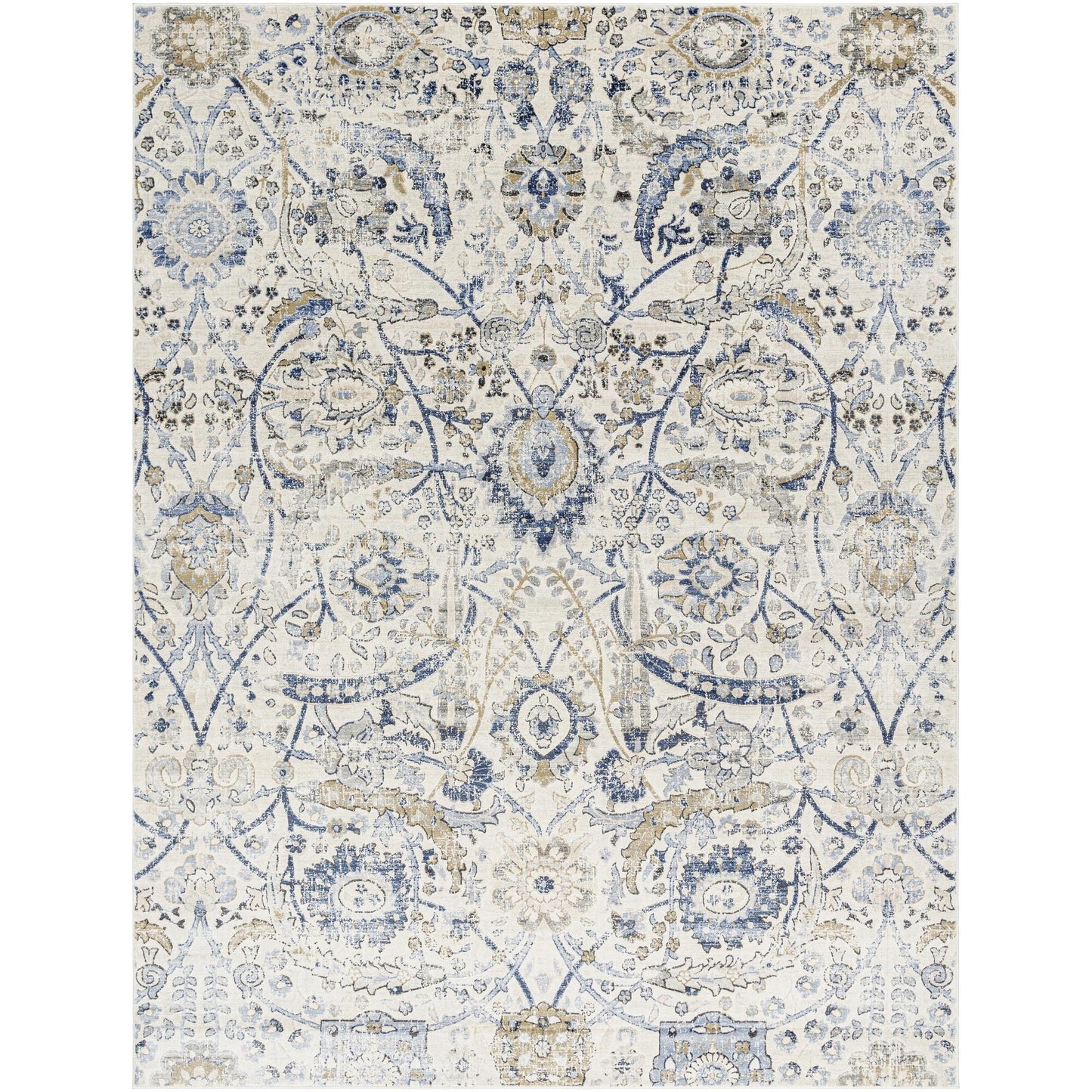 Tapis Livabliss Indigo à médaillon traditionnel revisité