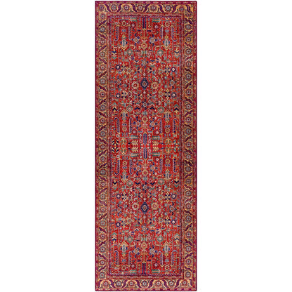 Tapis Livabliss Iris à motif floral et botanique traditionnel revisité