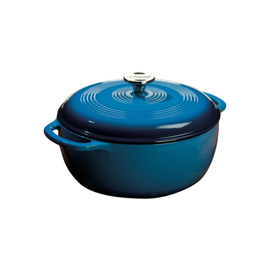 Cocotte en fonte émaillée bleue Lodge Essential de 6 litres