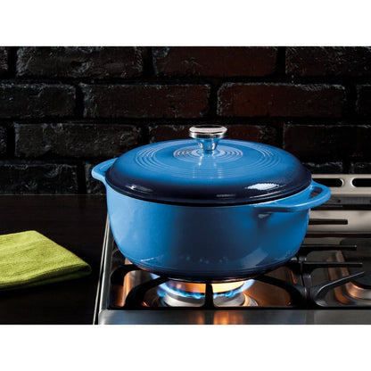 Cocotte en fonte émaillée bleue Lodge Essential de 6 litres