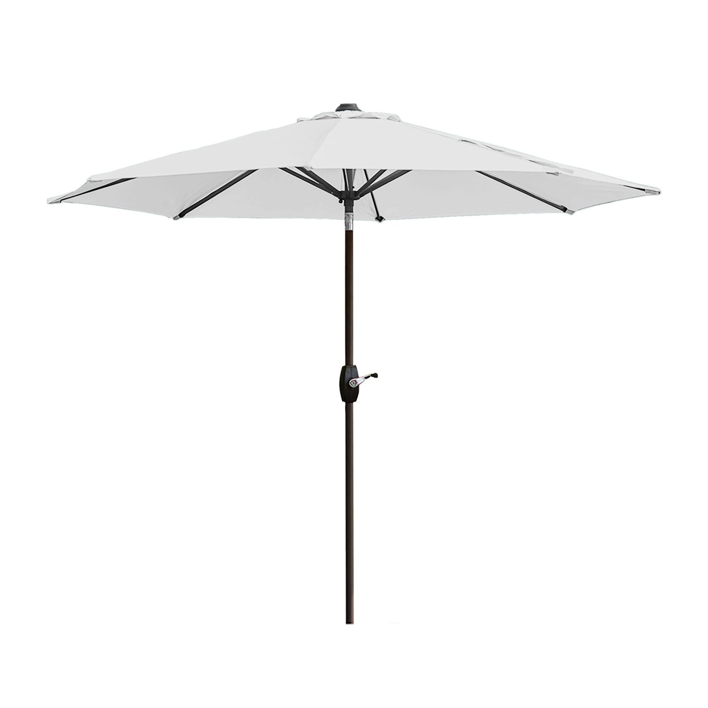 Parasol de terrasse Lopes de 2,74 m (9 pi) avec pied et support lestés finition bronze inclus