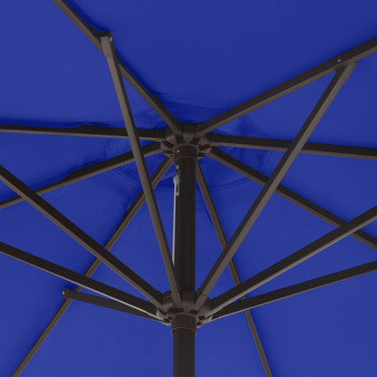 Parasol de terrasse Lopes de 2,74 m (9 pi) avec pied et support lestés finition bronze inclus