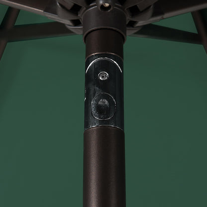 Parasol de terrasse Lopes de 2,74 m (9 pi) avec pied et support lestés finition bronze inclus