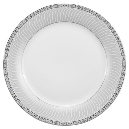 Service de table 57 pièces en porcelaine avec accents argentés Lorren Home Trends