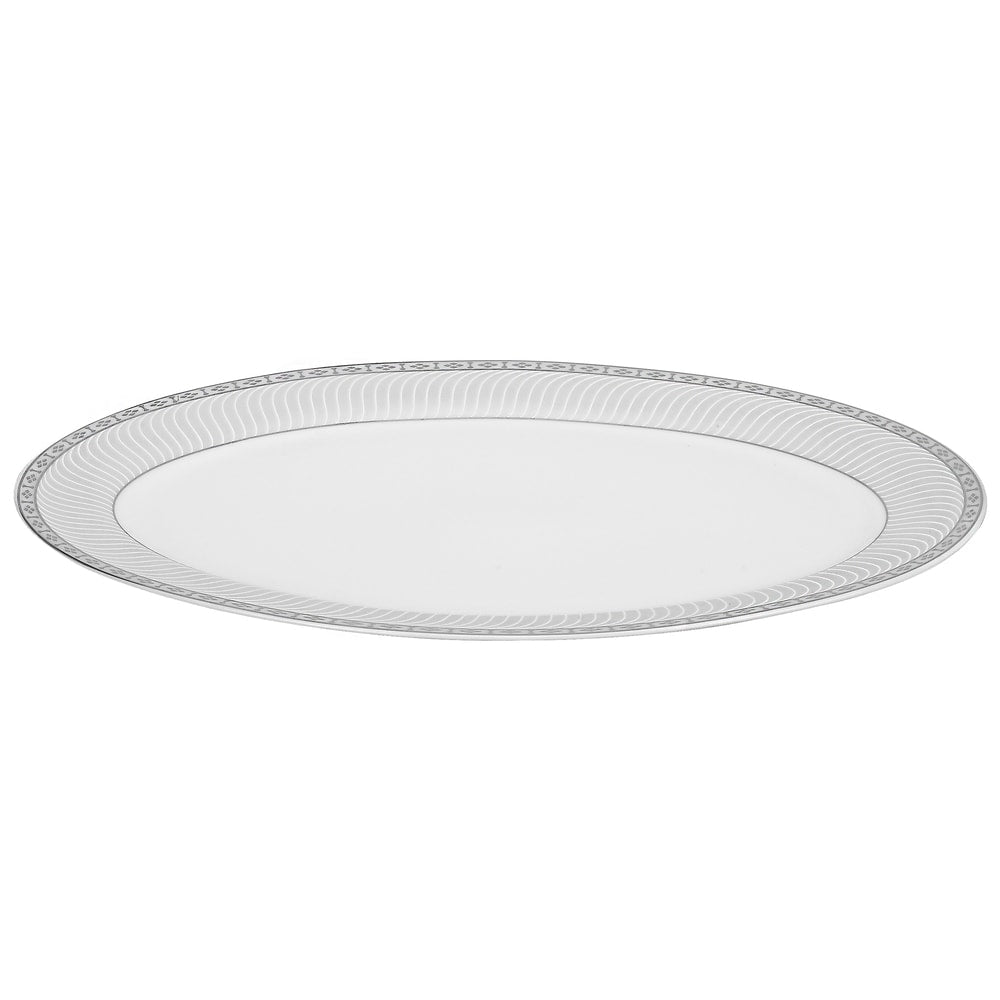 Service de table 57 pièces en porcelaine avec accents argentés Lorren Home Trends