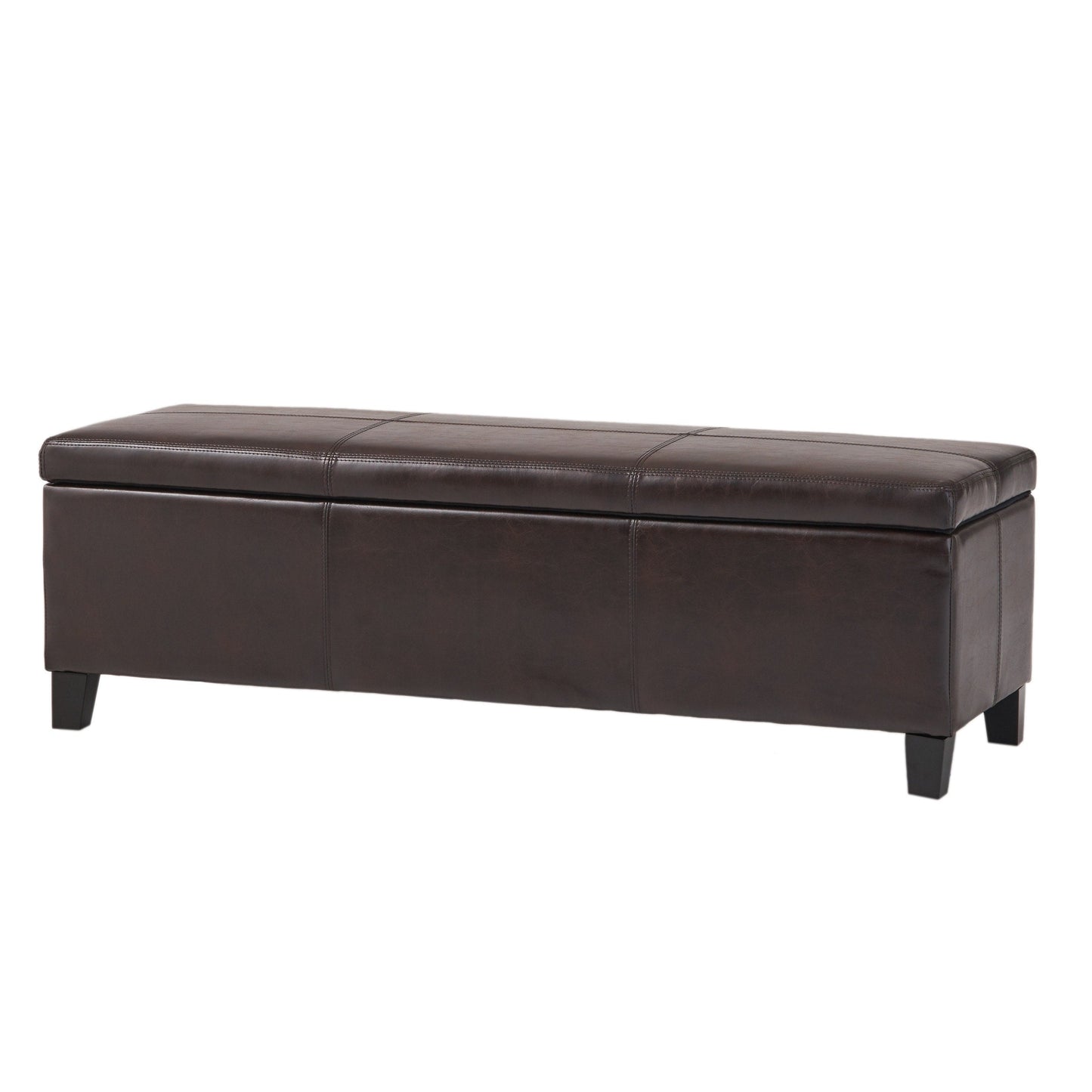 Banc de rangement Lucinda en similicuir de Christopher Knight Home - 51,25 cm L x 17,50 cm l x 16,25 cm H
