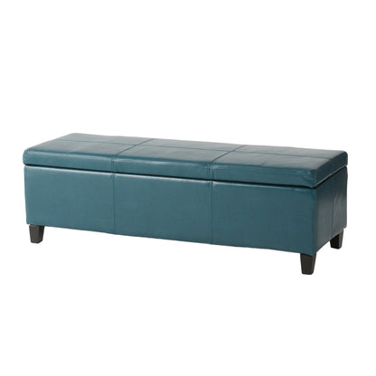 Banc de rangement Lucinda en similicuir de Christopher Knight Home - 51,25 cm L x 17,50 cm l x 16,25 cm H