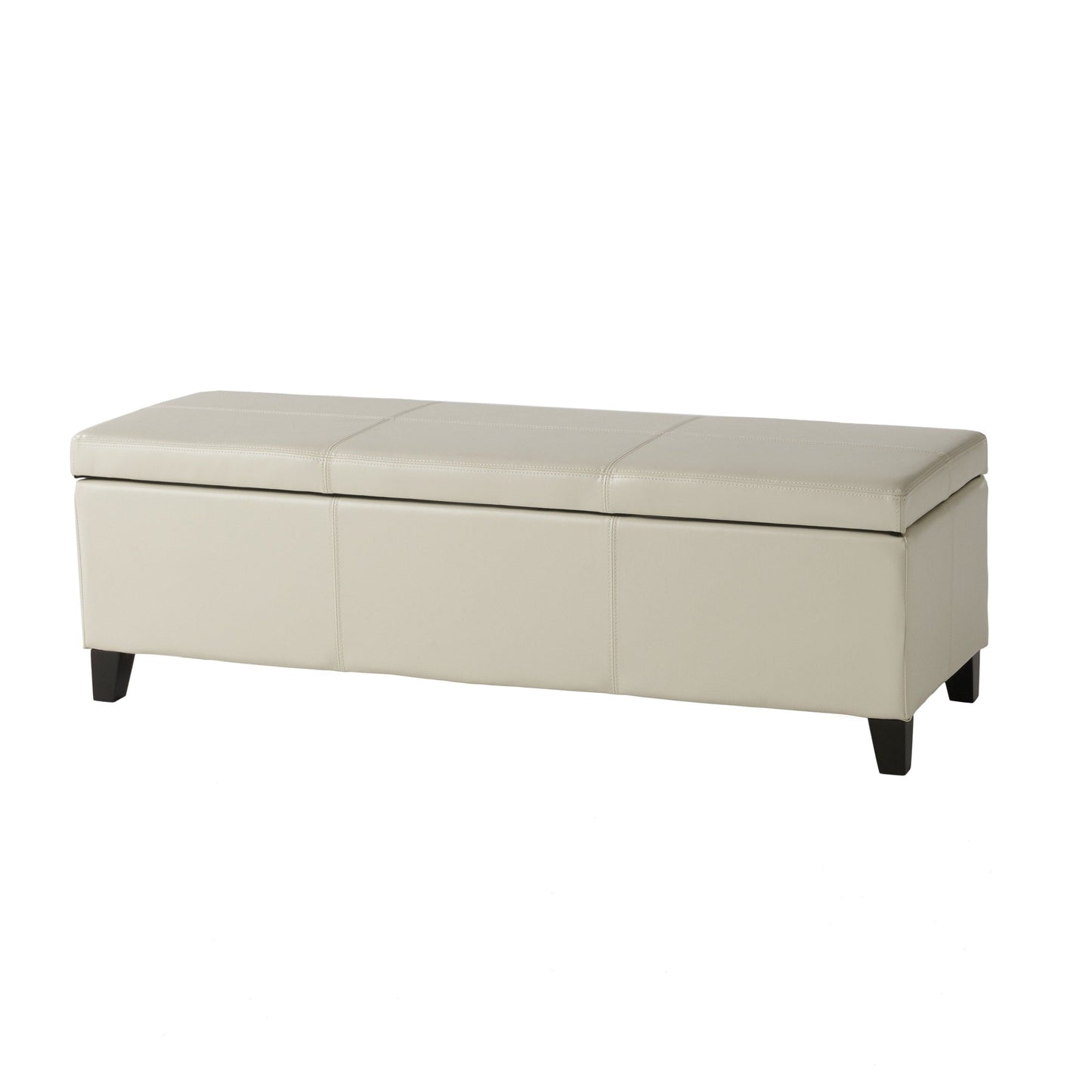 Banc de rangement Lucinda en similicuir de Christopher Knight Home - 51,25 cm L x 17,50 cm l x 16,25 cm H