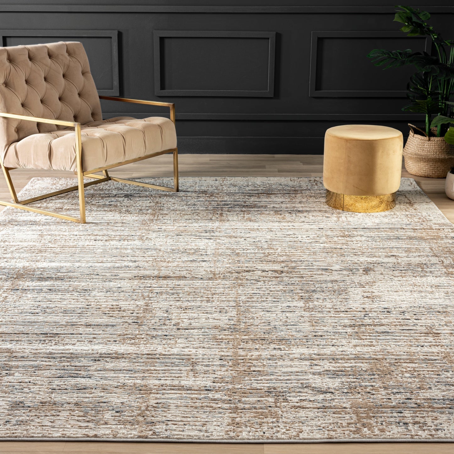 Tapis Lumina à poils longs et courts, style moderne et contemporain, motif abstrait.