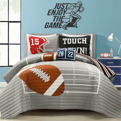 Couette réversible surdimensionnée pour enfants Lush Decor, motif football américain