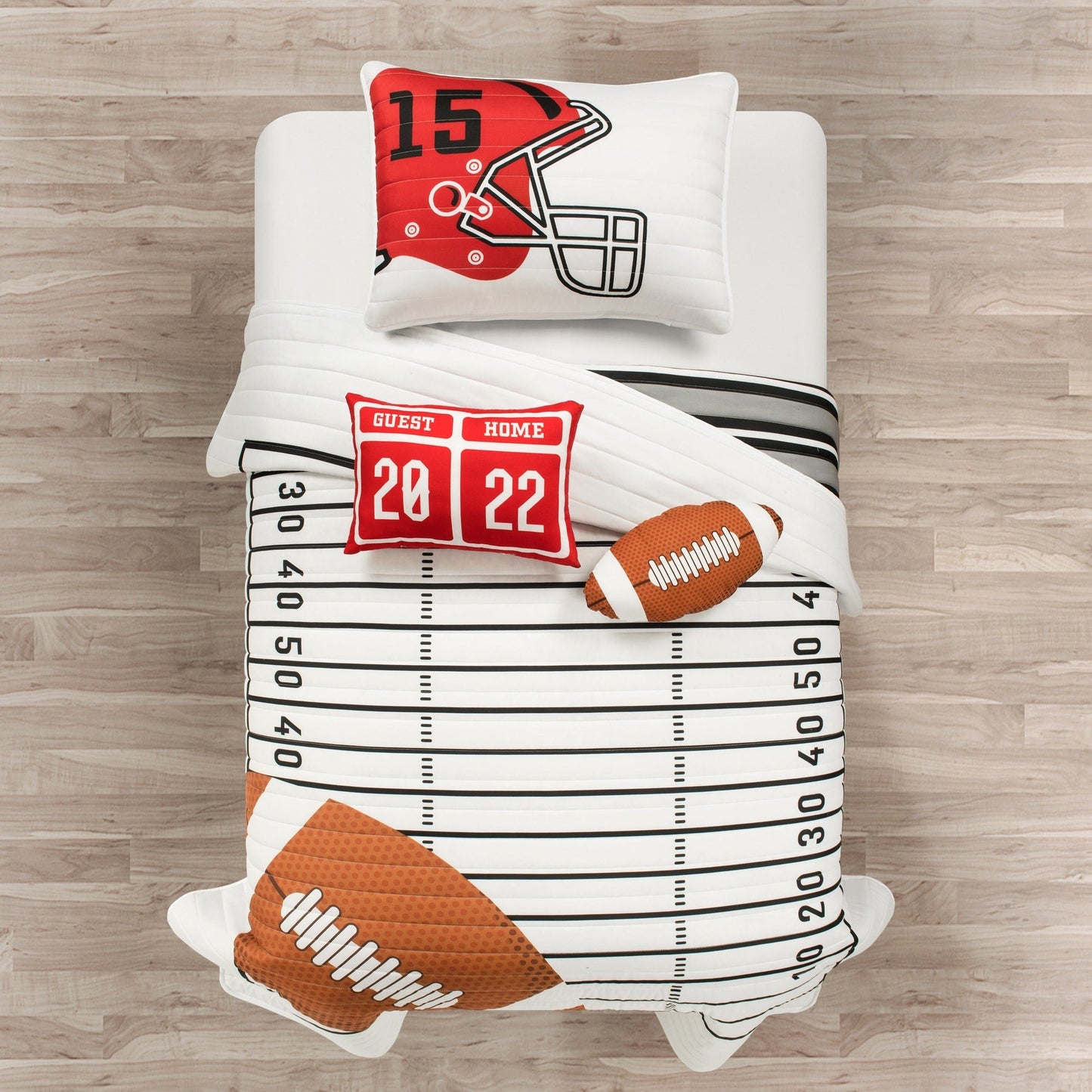 Couette réversible surdimensionnée pour enfants Lush Decor, motif football américain