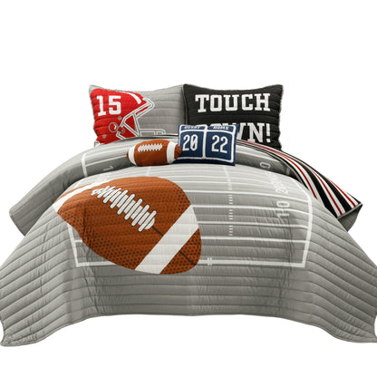 Couette réversible surdimensionnée pour enfants Lush Decor, motif football américain