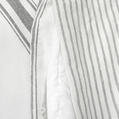 Ensemble de housse de couette 3 pièces à rayures style ferme Lush Decor