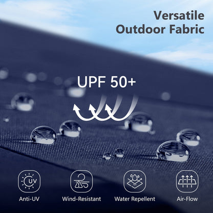 Parasol déporté hydraulique automatique MAISON ARTS de 3,66 m (12 pi) avec mât en aluminium et rotation à 360°