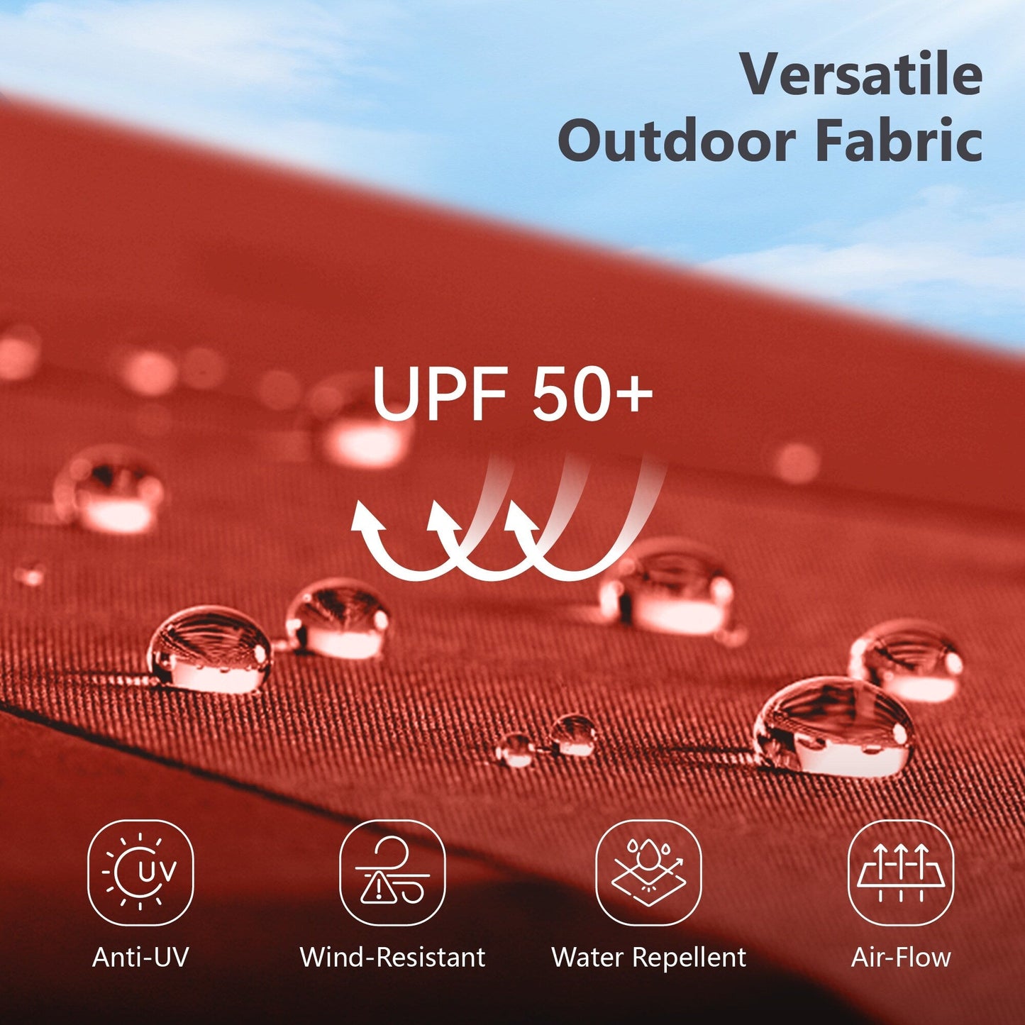 Parasol déporté hydraulique automatique MAISON ARTS de 3,66 m (12 pi) avec mât en aluminium et rotation à 360°