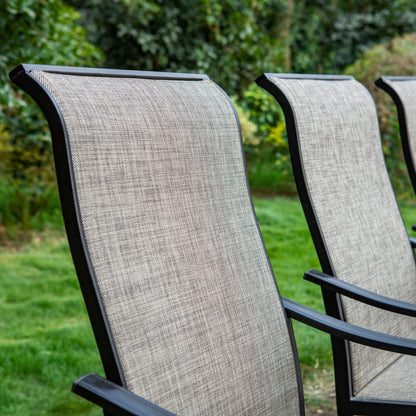 Ensemble de salle à manger de patio 8 pièces MAISON ARTS avec parasol de patio de 13 pieds