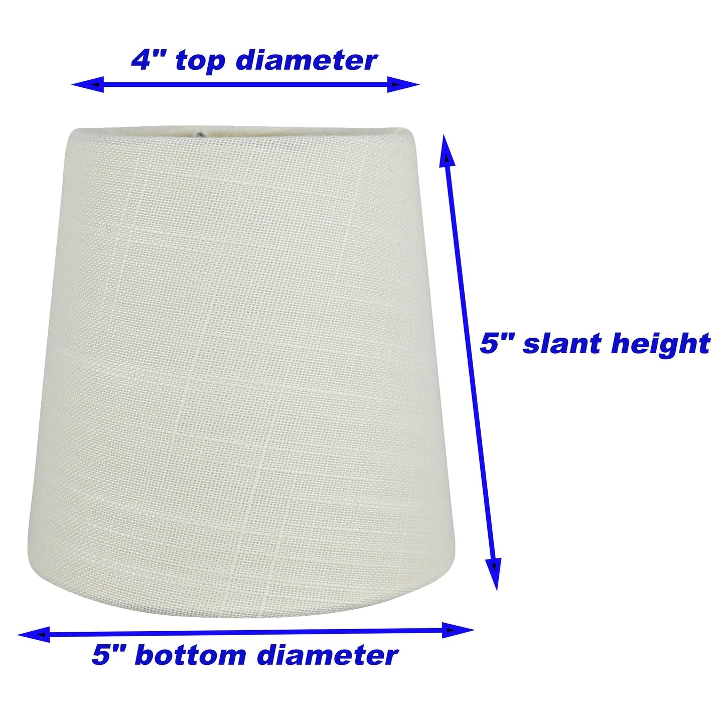 Abat-jour à pince en lin MERIVILLE pour lustre, 10 cm x 12,5 cm x 12,5 cm