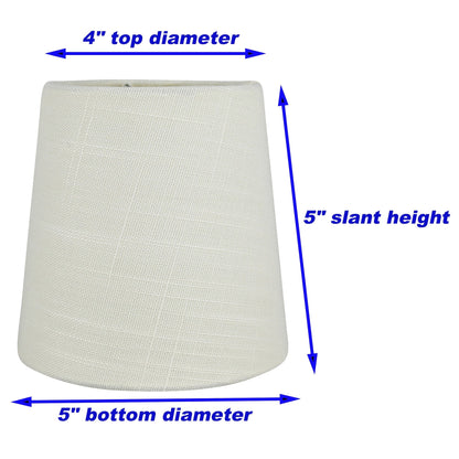 Abat-jour à pince en lin MERIVILLE pour lustre, 10 cm x 12,5 cm x 12,5 cm