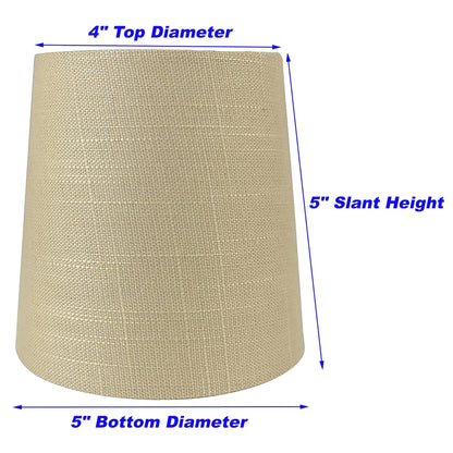 Abat-jour à pince en lin MERIVILLE pour lustre, 10 cm x 12,5 cm x 12,5 cm