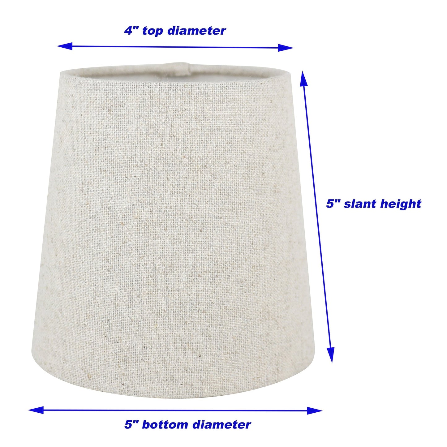 Abat-jour à pince en lin MERIVILLE pour lustre, 10 cm x 12,5 cm x 12,5 cm