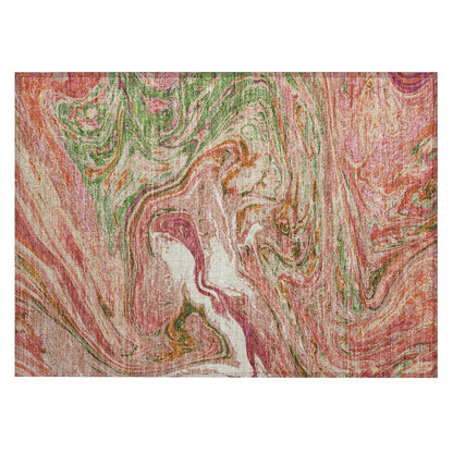 Tapis Chantille à motifs abstraits, lavable en machine, pour intérieur et extérieur