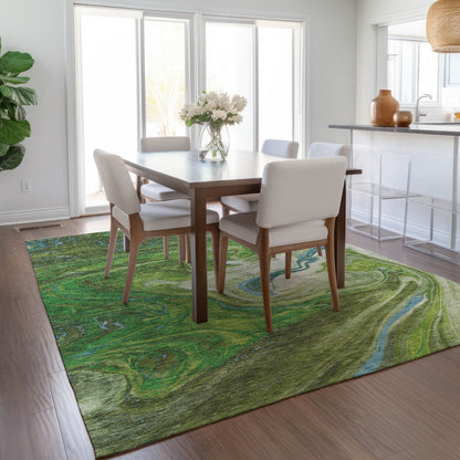 Tapis Chantille à motifs abstraits, lavable en machine, pour intérieur et extérieur