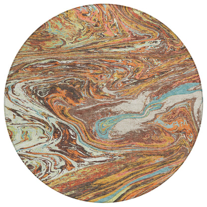 Tapis Chantille à motifs abstraits, lavable en machine, pour intérieur et extérieur