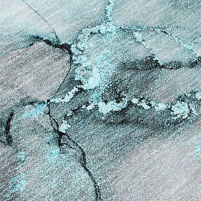 Tapis Chantille abstrait lavable en machine pour intérieur/extérieur