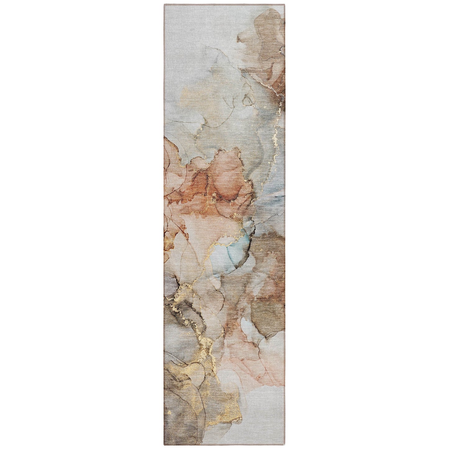 Tapis Chantille abstrait lavable en machine pour intérieur/extérieur