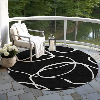 Tapis Chantille moderne abstrait lavable en machine pour intérieur/extérieur