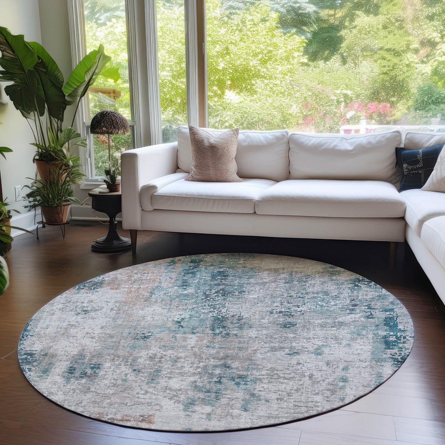 Tapis moderne abstrait Chantille lavable en machine pour intérieur/extérieur