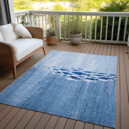 Tapis Chantille moderne sur le thème marin, lavable en machine, pour intérieur/extérieur