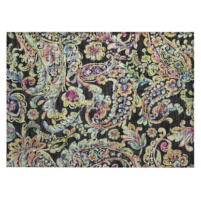 Tapis Chantille traditionnel à volutes lavable en machine pour intérieur/extérieur