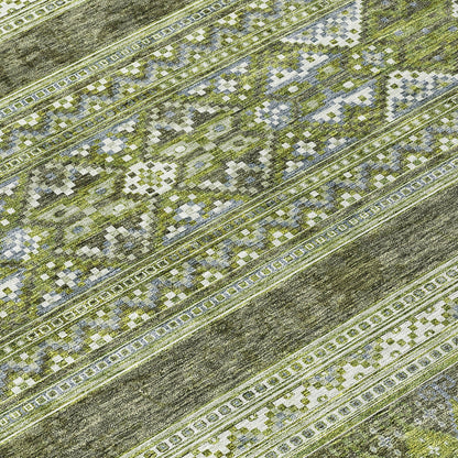 Tapis Chantille tribal bohème lavable en machine pour intérieur/extérieur