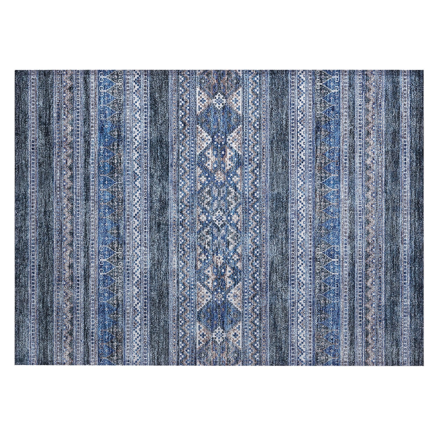 Tapis Chantille tribal bohème lavable en machine pour intérieur/extérieur