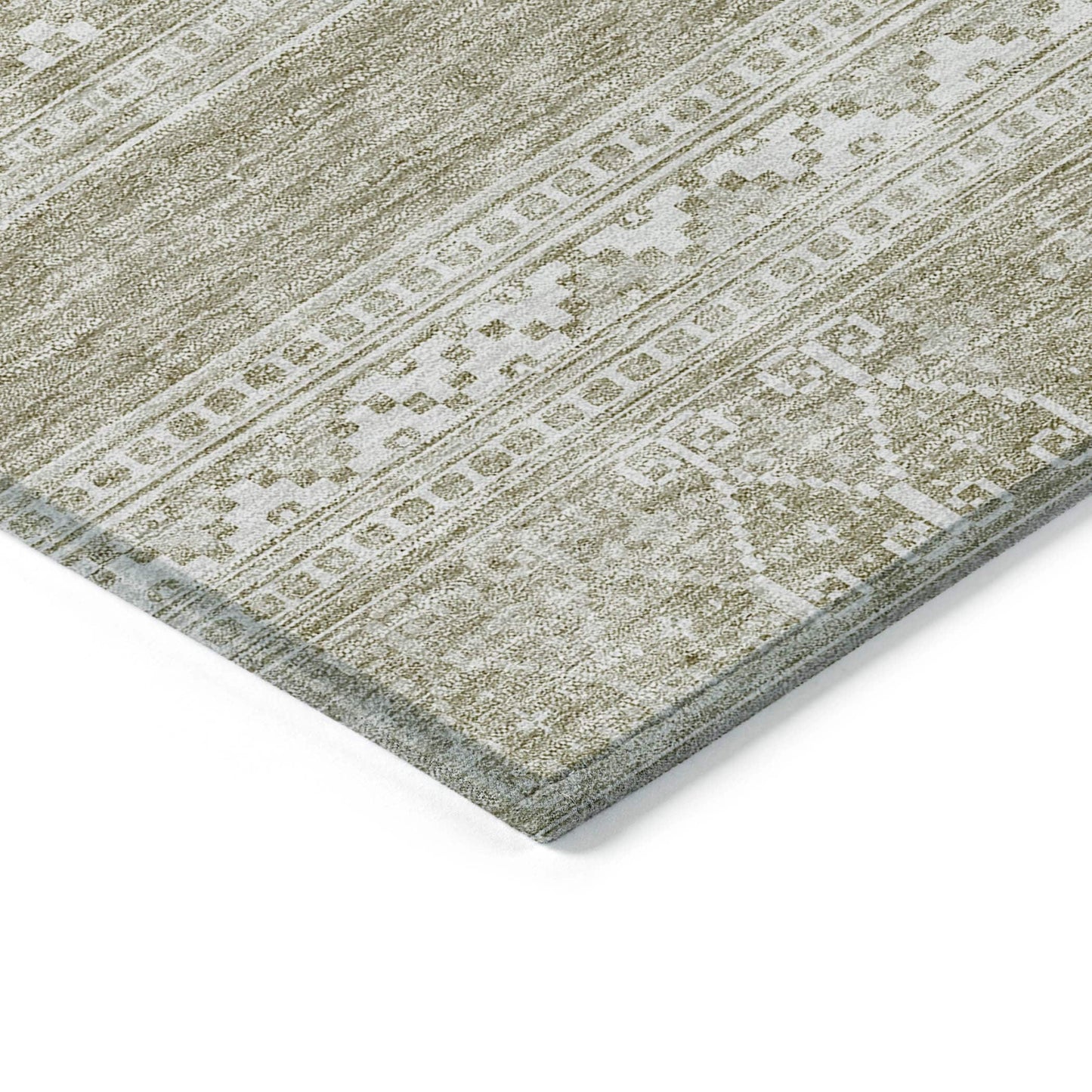 Tapis Chantille tribal bohème lavable en machine pour intérieur/extérieur