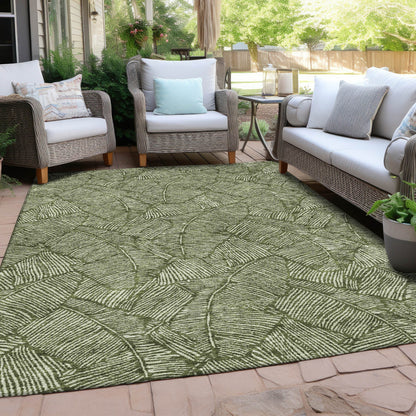 Tapis Chantille Tropical Palm lavable en machine pour intérieur/extérieur