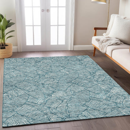 Tapis Chantille Tropical Palm lavable en machine pour intérieur/extérieur