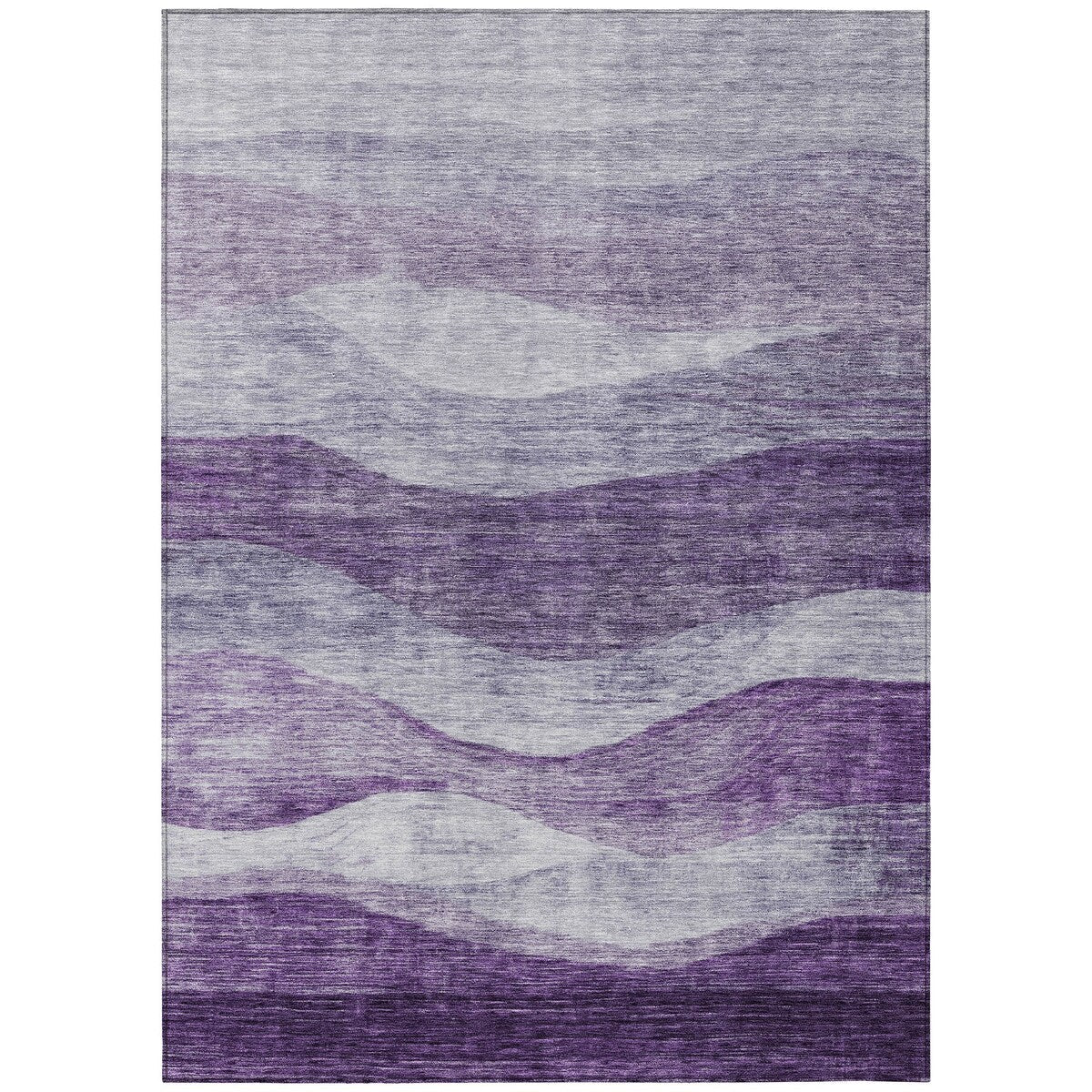 Tapis Chantille contemporain à vagues, lavable en machine, pour intérieur et extérieur