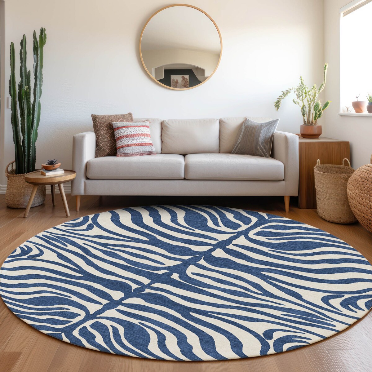 Tapis Chantille moderne à motif animal, lavable en machine, pour intérieur et extérieur