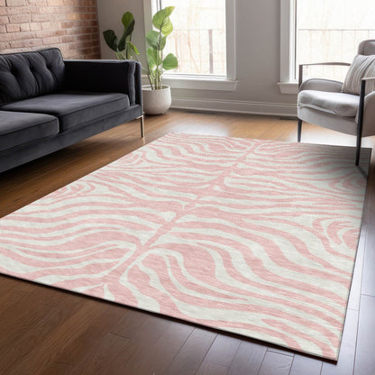 Tapis Chantille moderne à motif animal, lavable en machine, pour intérieur et extérieur