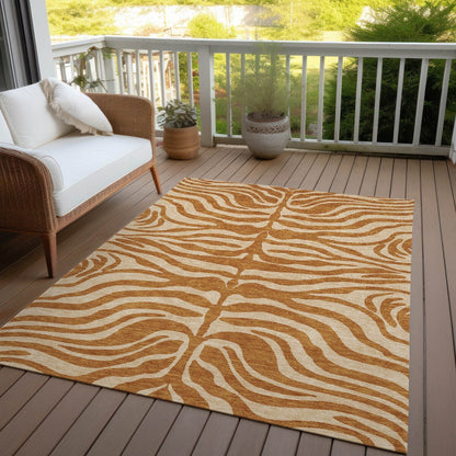 Tapis Chantille moderne à motif animal, lavable en machine, pour intérieur et extérieur
