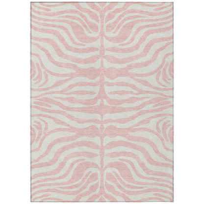 Tapis Chantille moderne à motif animal, lavable en machine, pour intérieur et extérieur