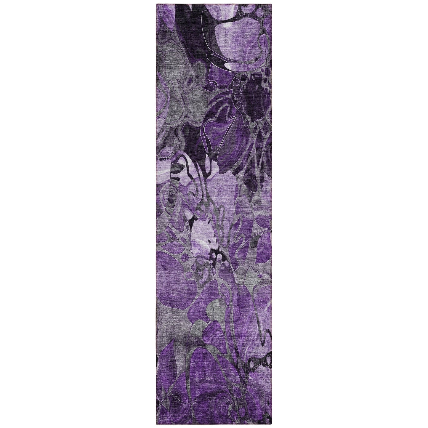 Tapis Chantille moderne à motif floral lavable en machine pour intérieur/extérieur