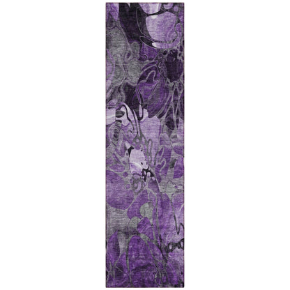 Tapis Chantille moderne à motif floral lavable en machine pour intérieur/extérieur